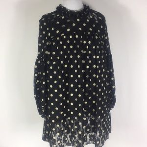 Zara Trafaluca Top- Polka Dot Lace -Size M